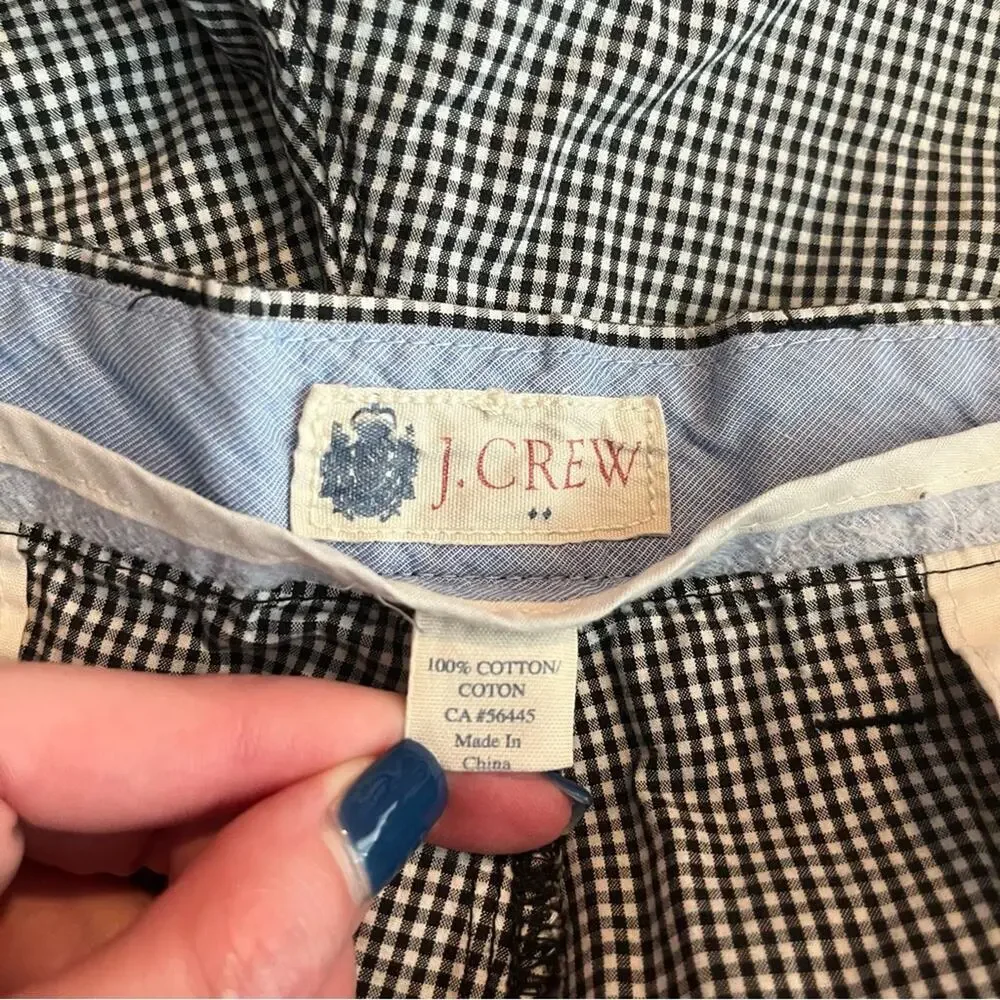 J. Crew Men’s Checkered Navy & White Shorts Size 34
